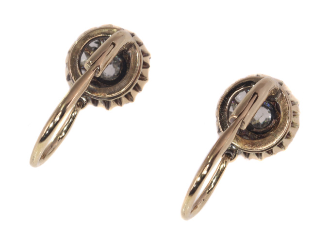 Antique diamond earrings mid 19th Century by Unknown artist