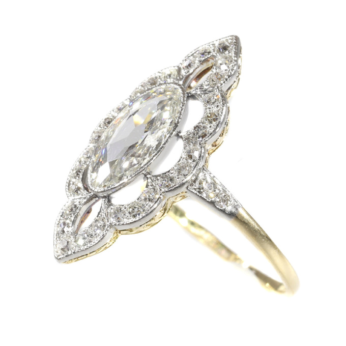 Most charming Belle Epoque diamond engagement ring by Artista Sconosciuto