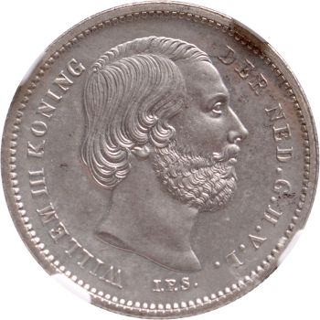 25 cent William III NGC PF 63 by Onbekende Kunstenaar