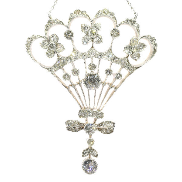 Belle Epoque diamond pendant most probably Austrian Hungarian by Artiste Inconnu