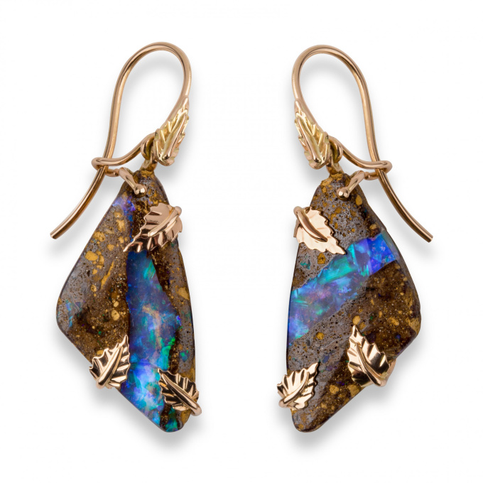 Earrings, matching pendant hummingbirds by Eva Theuerzeit