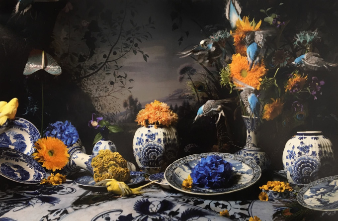 Dutch Still Life in Delftware by Hans Withoos