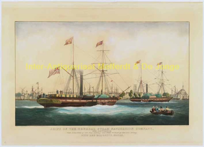 havengezicht Rotterdam anno 1842 by Edward Duncan