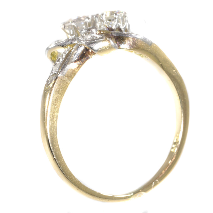 Charming Belle Epoque ring with diamonds by Unknown artist