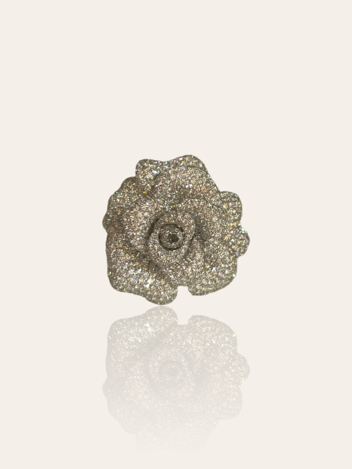 Bloemen ring/hanger met diamant by Artista Sconosciuto