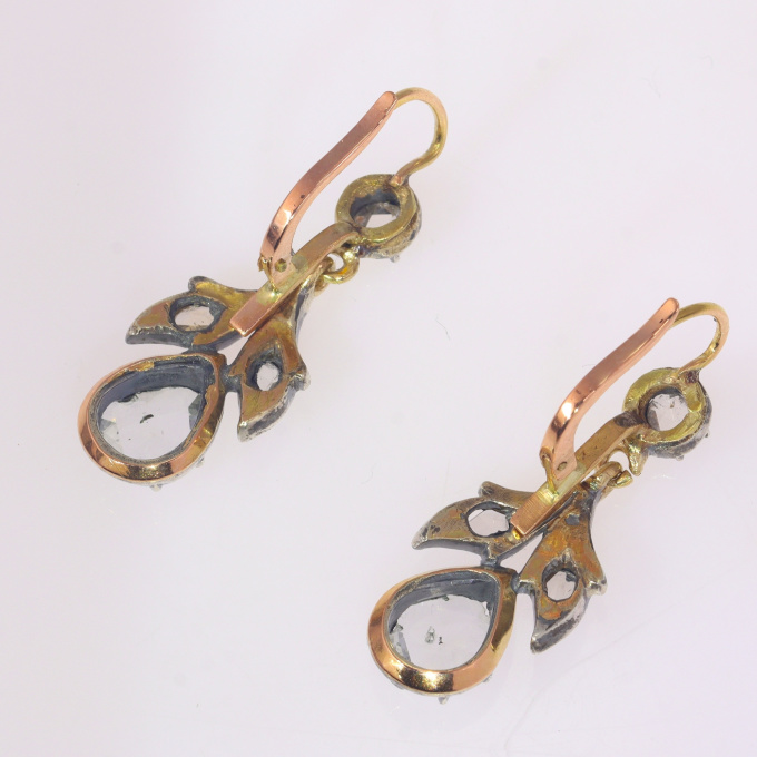 Vintage antique diamond rose cut earrings by Unbekannter Künstler