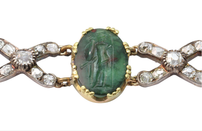 18th Century Diamond Bracelet with 2000-year-old Intaglios by Artista Desconocido