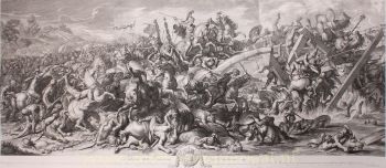 Battle of the Mivian Bridge  by Charles Le Brun