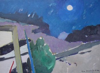 Blue moonlit night by Paul Hugo ten Hoopen