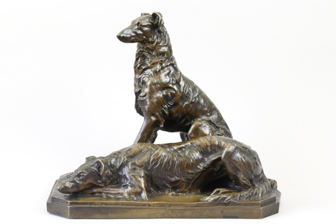 Barzoi "Chick & Wick" by Villeroy by Susse Frères Foundry