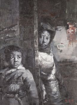 Tibetan children by Lin Jin Chun