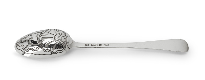 Dutch silver mote spoon by Dirk van der Goorbergh