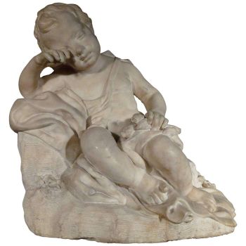 A Figure of a Putto, Seated by Unknown Artist