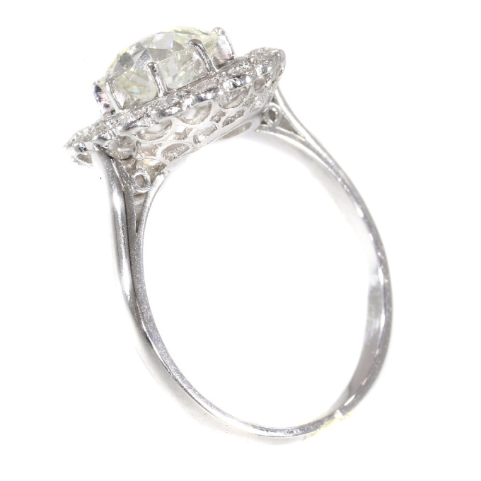 Platinum Art Deco diamond engagement ring by Unknown Artist