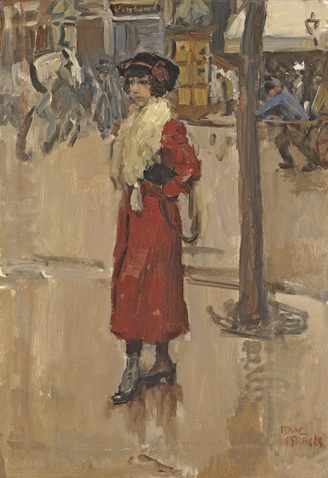 Parisienne with Red Cloak by Isaac Israels