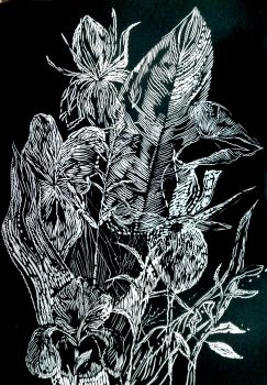 Black leaves II by Magdalena Chmielek