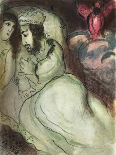 Sara et Abimelech by Marc Chagall