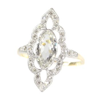 Most charming Belle Epoque diamond engagement ring by Unknown Artist